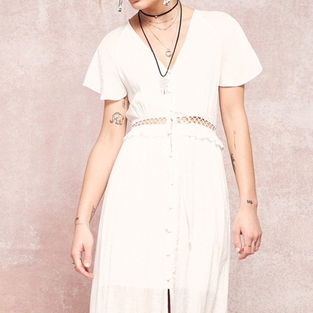 EMMIE Boho Maxi Dress - OFF WHITE - Picture 2 of 2